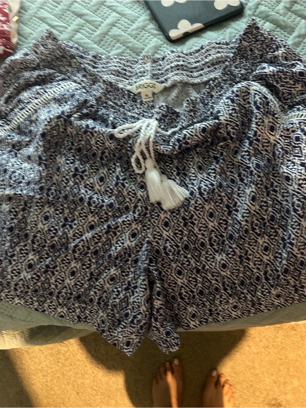 Briggs New York Navy and White Women's Sweater New Without Tags